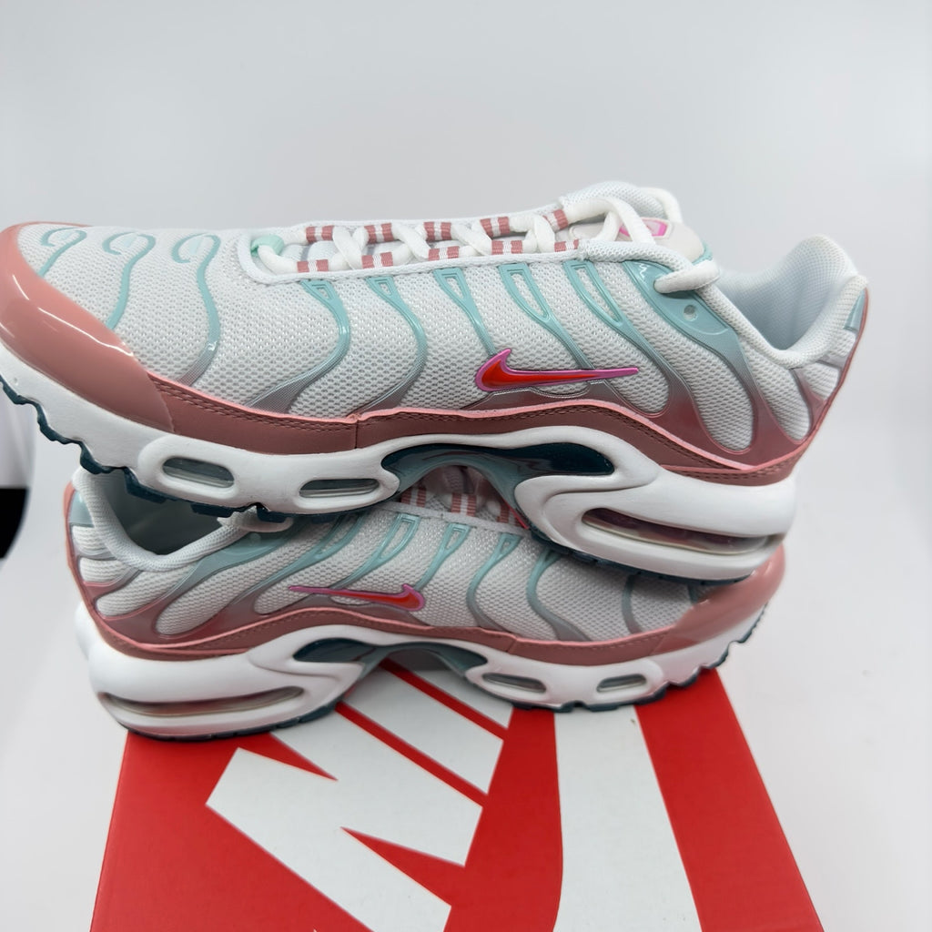 Nike Air Max Plus GS Youth Sneakers White Siren Red Red Stardust Size 4.5Y