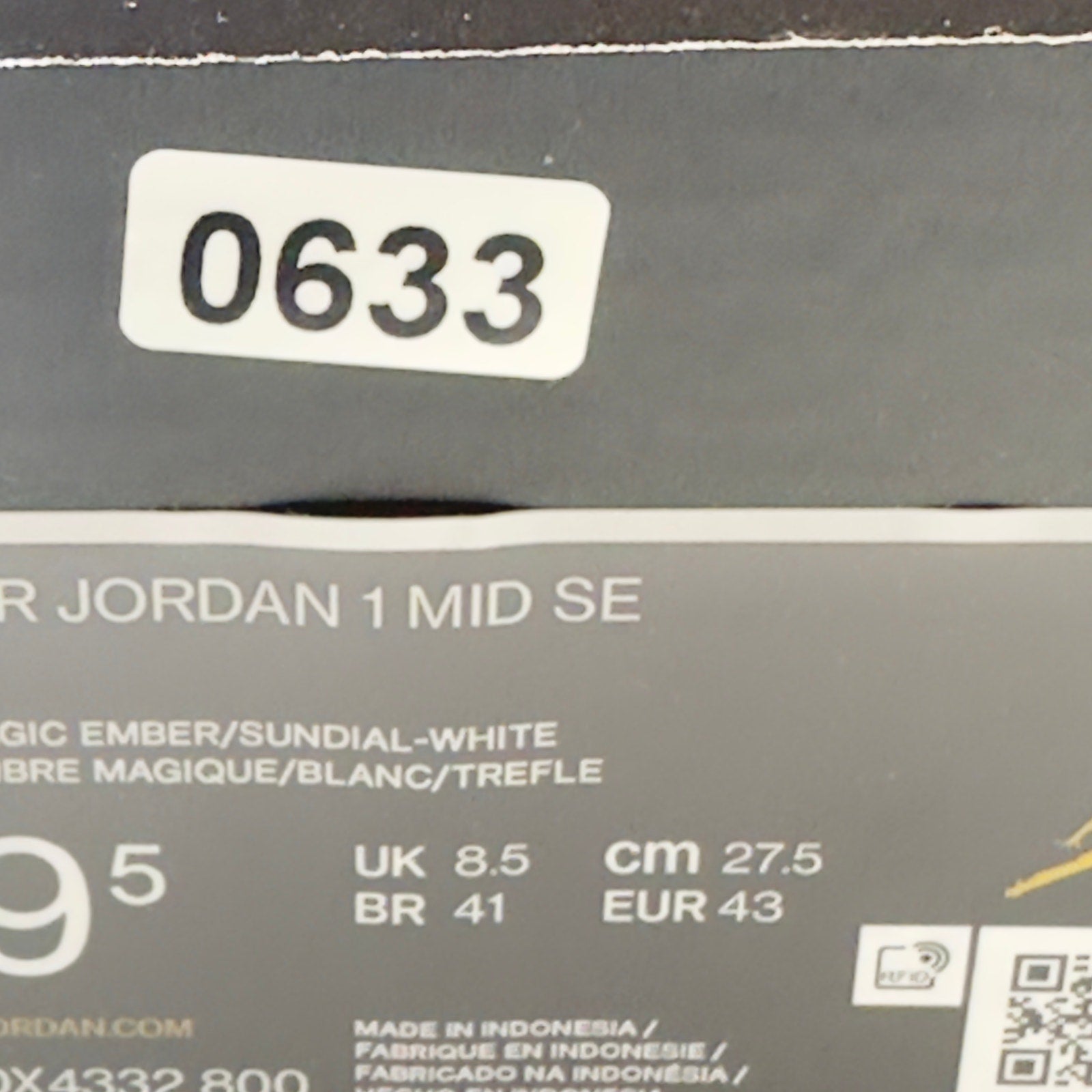 Air Jordan Mens 1 Mid Flight Club Sneaker Pink/ Orange/White Size 9.5 DX4332-800