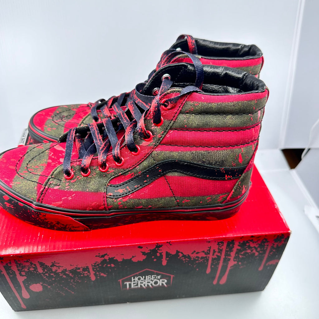 Vans Unisex Sneakers House of Terror x SK8-HI The Nightmare on Elm Street Red 90