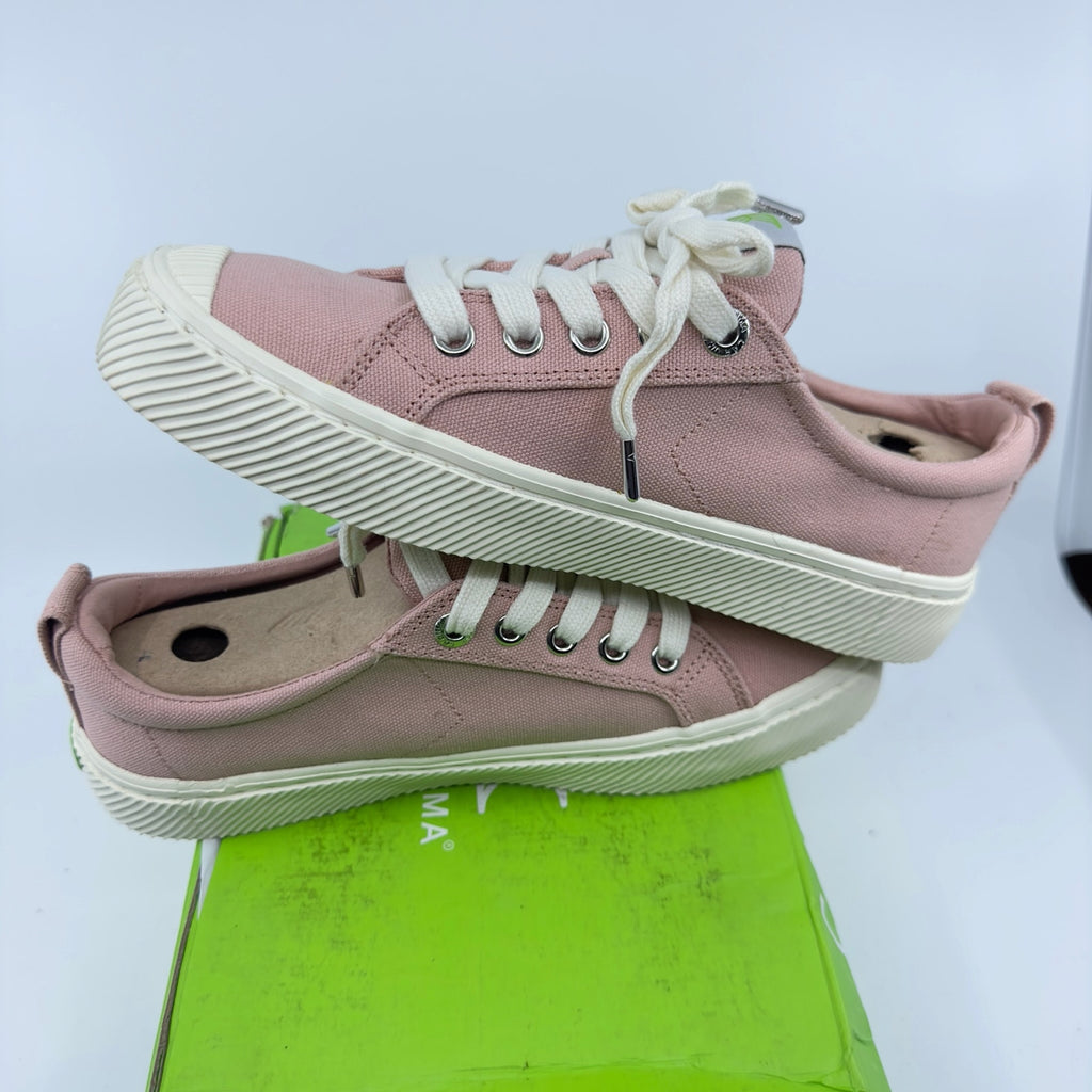 Cariuma Unisex Oca Low Canvas Sneaker Casual Shoes Lace-Up Rose Pink Size 5/6.5