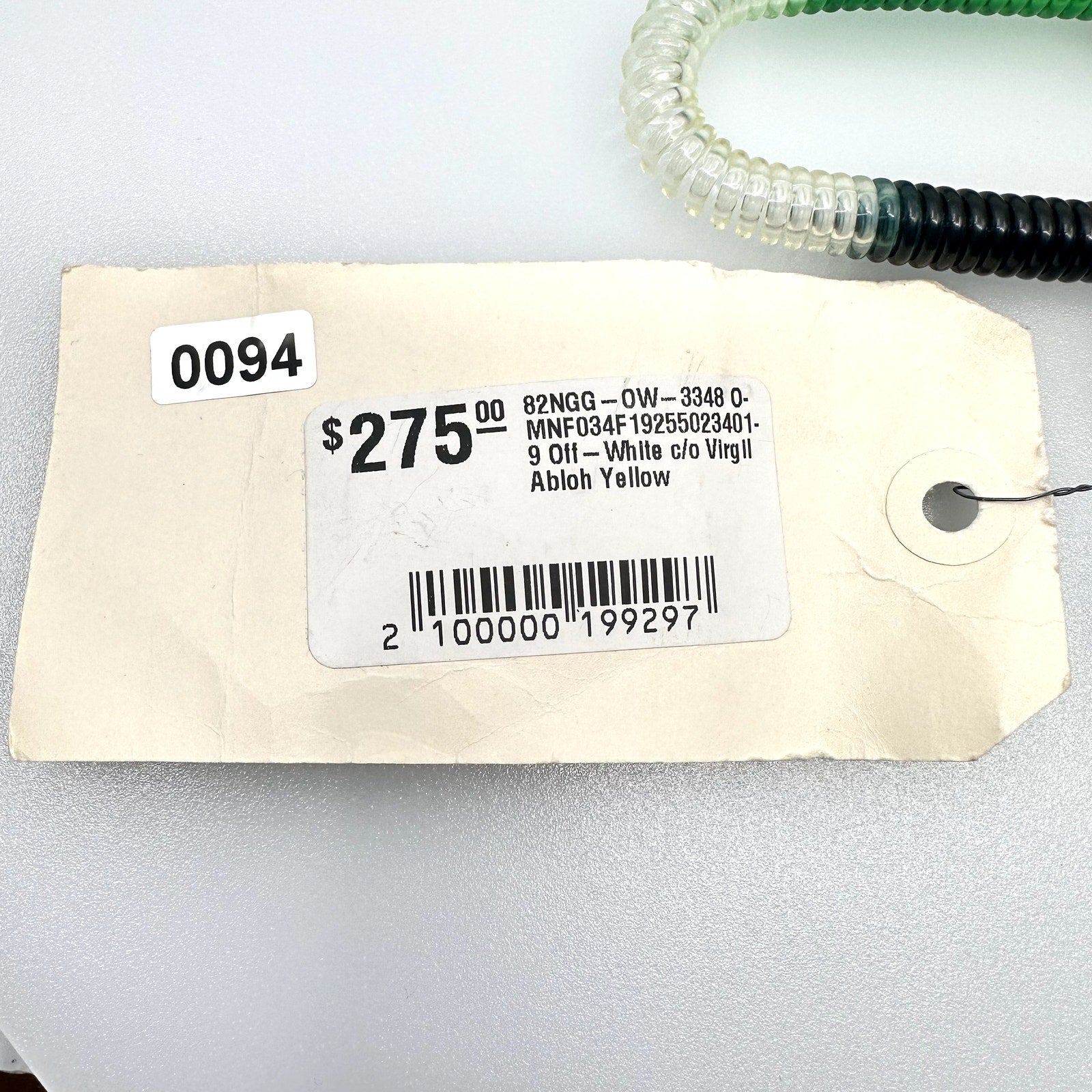 Off-White C/o Virgil Abloh Industrial Y013 Bungee Keyrings Elastic Band Black OS