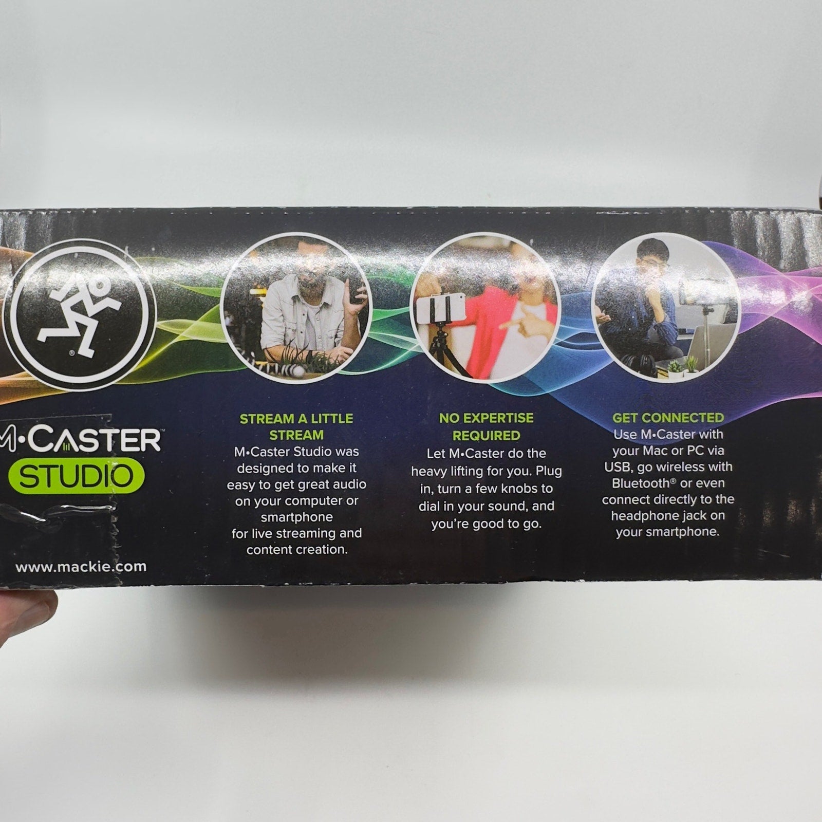 Mackie M-Caster Studio Desktop Live Streaming Mixer Bluetooth/USB Connect Black