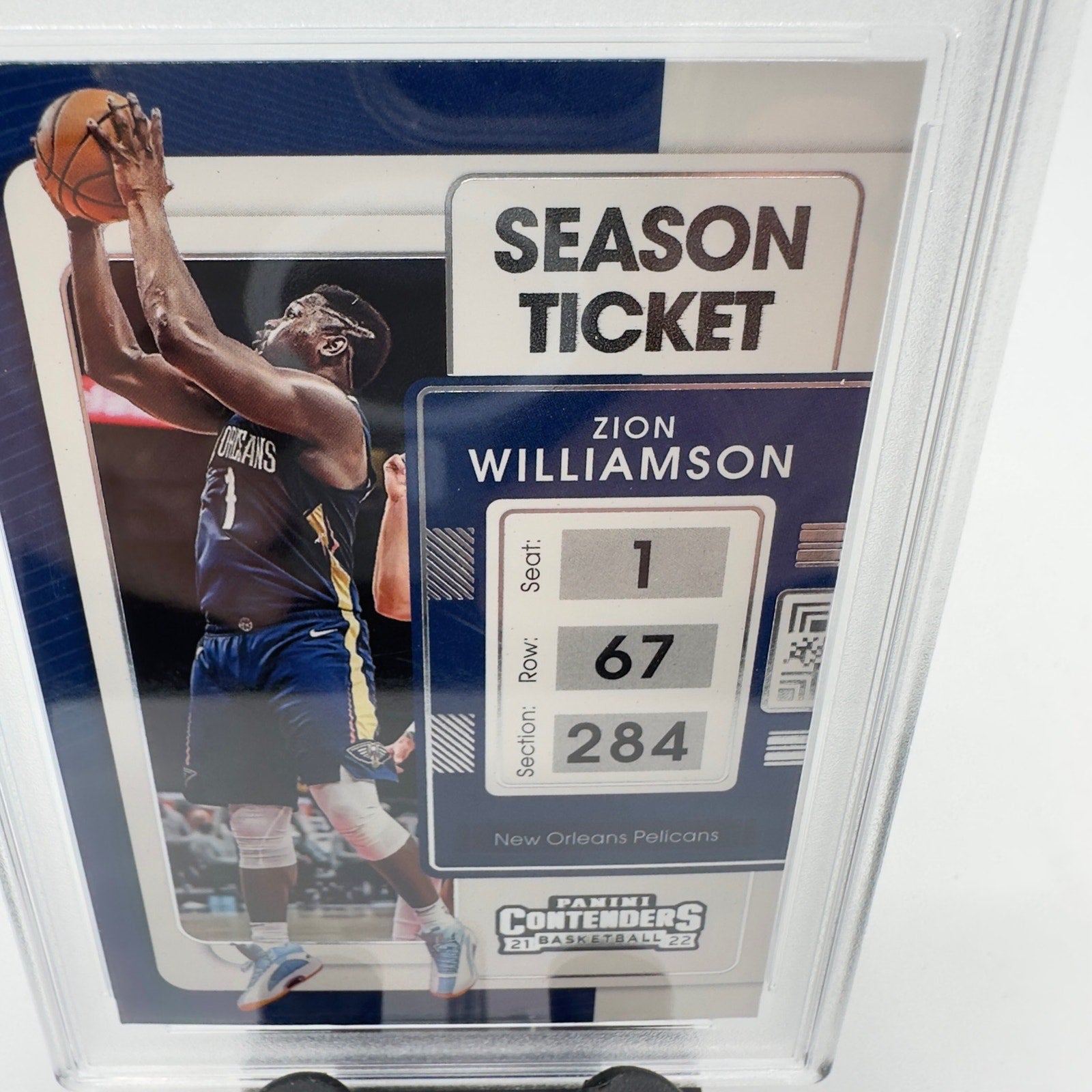 2021-22 Panini Contenders Season Ticket #35 Zion New Orleans Pelicans 9.5 Graded