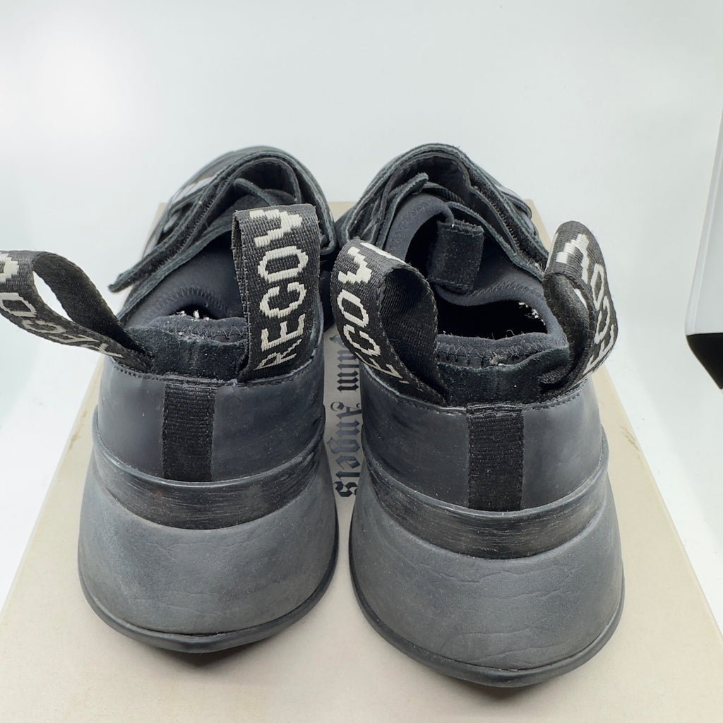 Palm Angels Mens Recovery Touch Strap Low Sneaker Shoes Black White Size EU 44