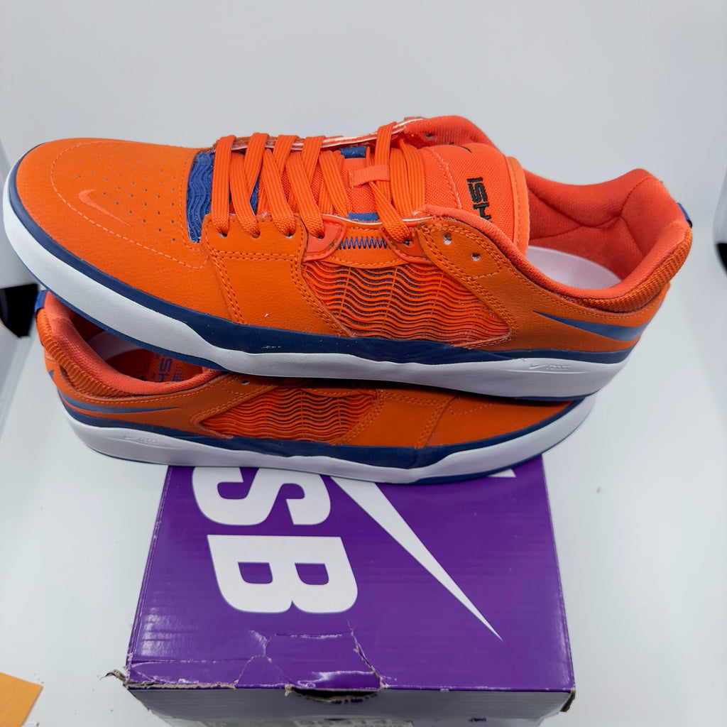Nike SB Ishod PRM Wair Skate Shoes Low Top Orange/Blue Size 9.5 DZ5648 800