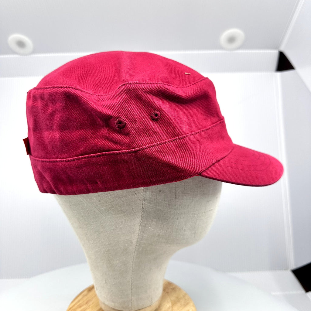 Kangol Mens Cotton Twill Army Cap Spell Out Logo Embroidered Cardinal Size S-M