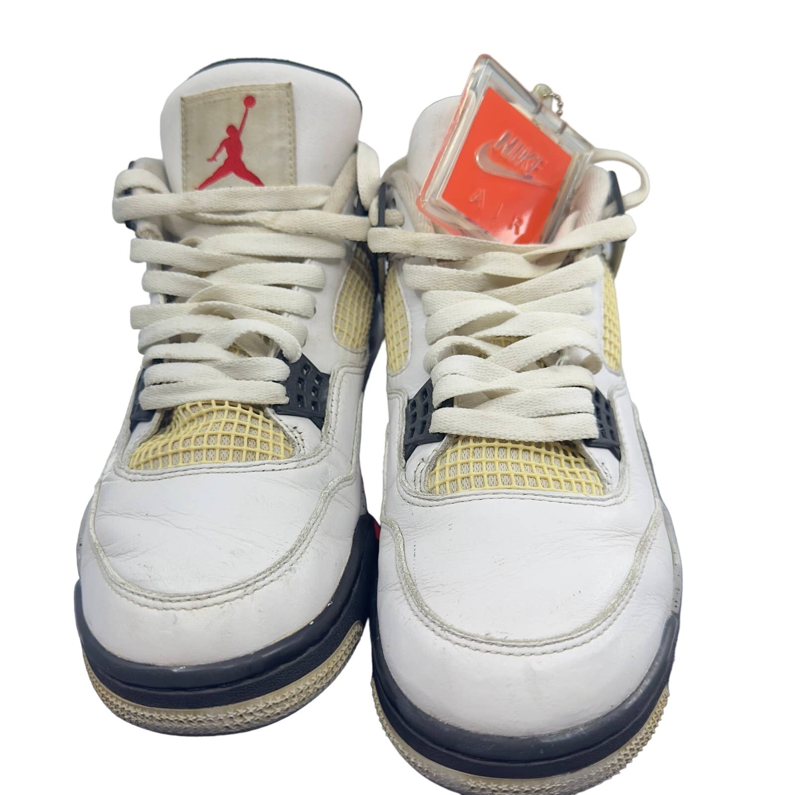 Nike Mens Air Jordan 4 Retro OG Basketball Shoes White/Black Size 9.5 840606-192