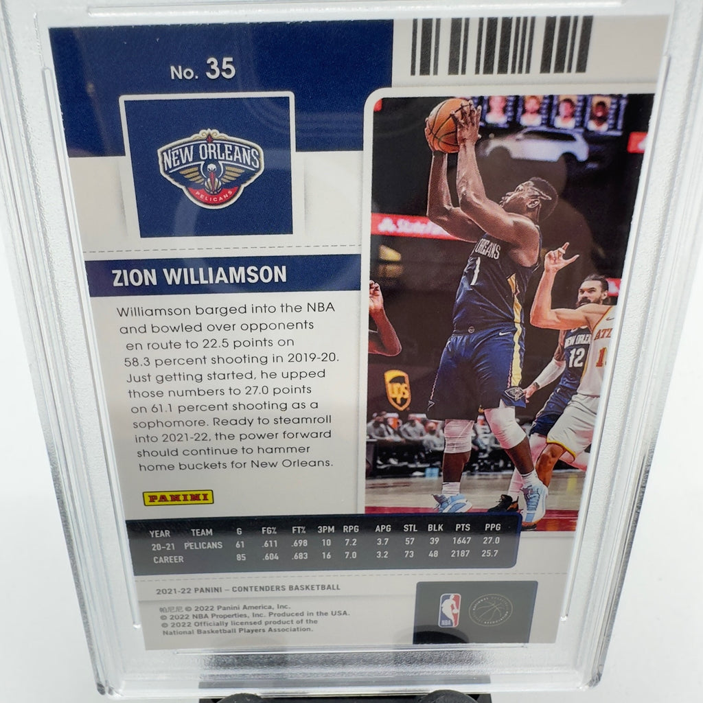 2021-22 Panini Contenders Season Ticket #35 Zion New Orleans Pelicans 9.5 Graded