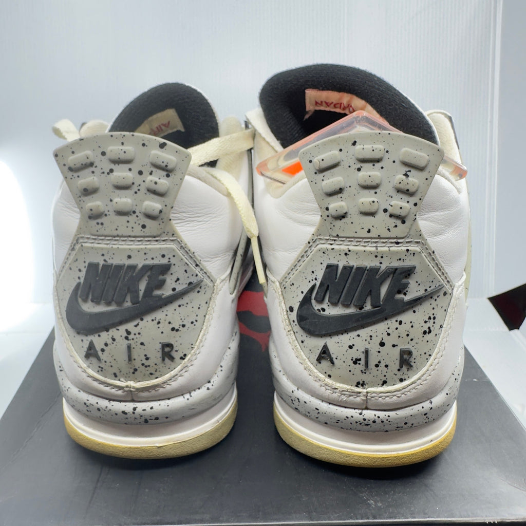 Nike Mens Air Jordan 4 Retro OG Basketball Shoes White/Black Size 9.5 840606-192