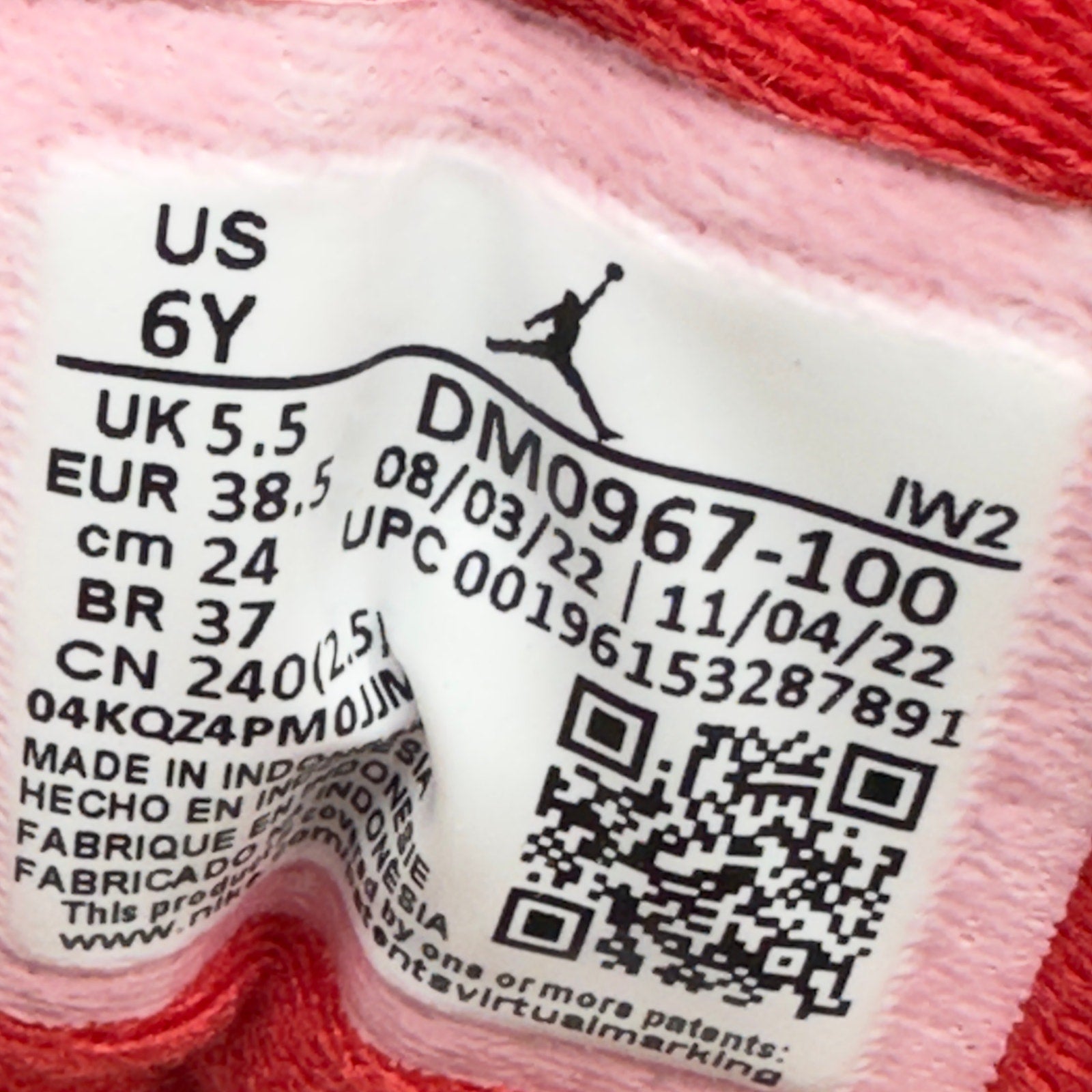 Jordan Kids Air Jordan 3 Retro (GS) Sneakers White Red 6Y DM0967-100