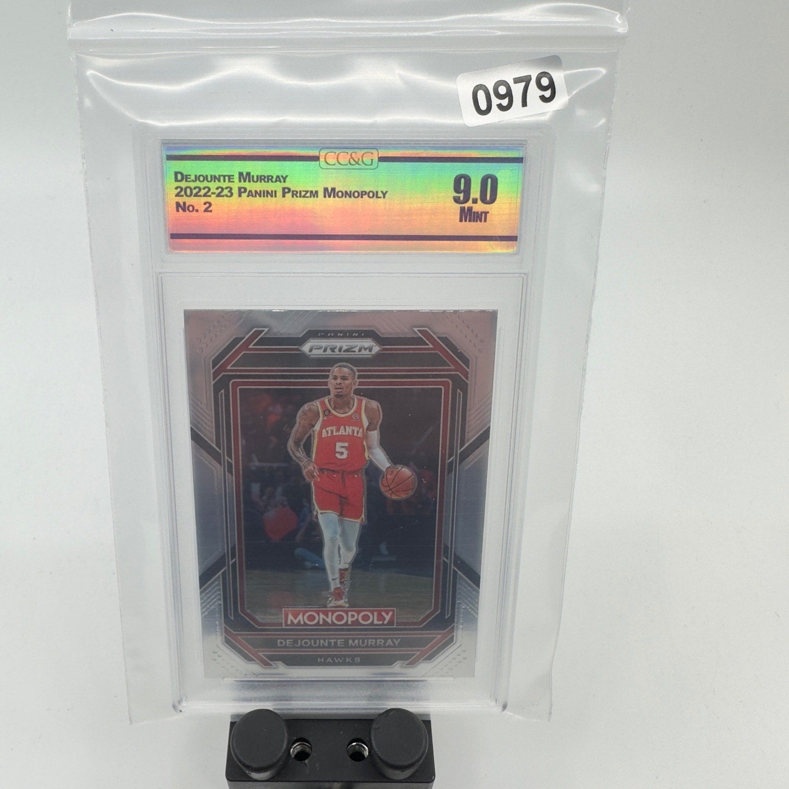 2022-23 Panini Prizm Basketball Monopoly #2 Dejounte Murray Atlanta Hawks Graded