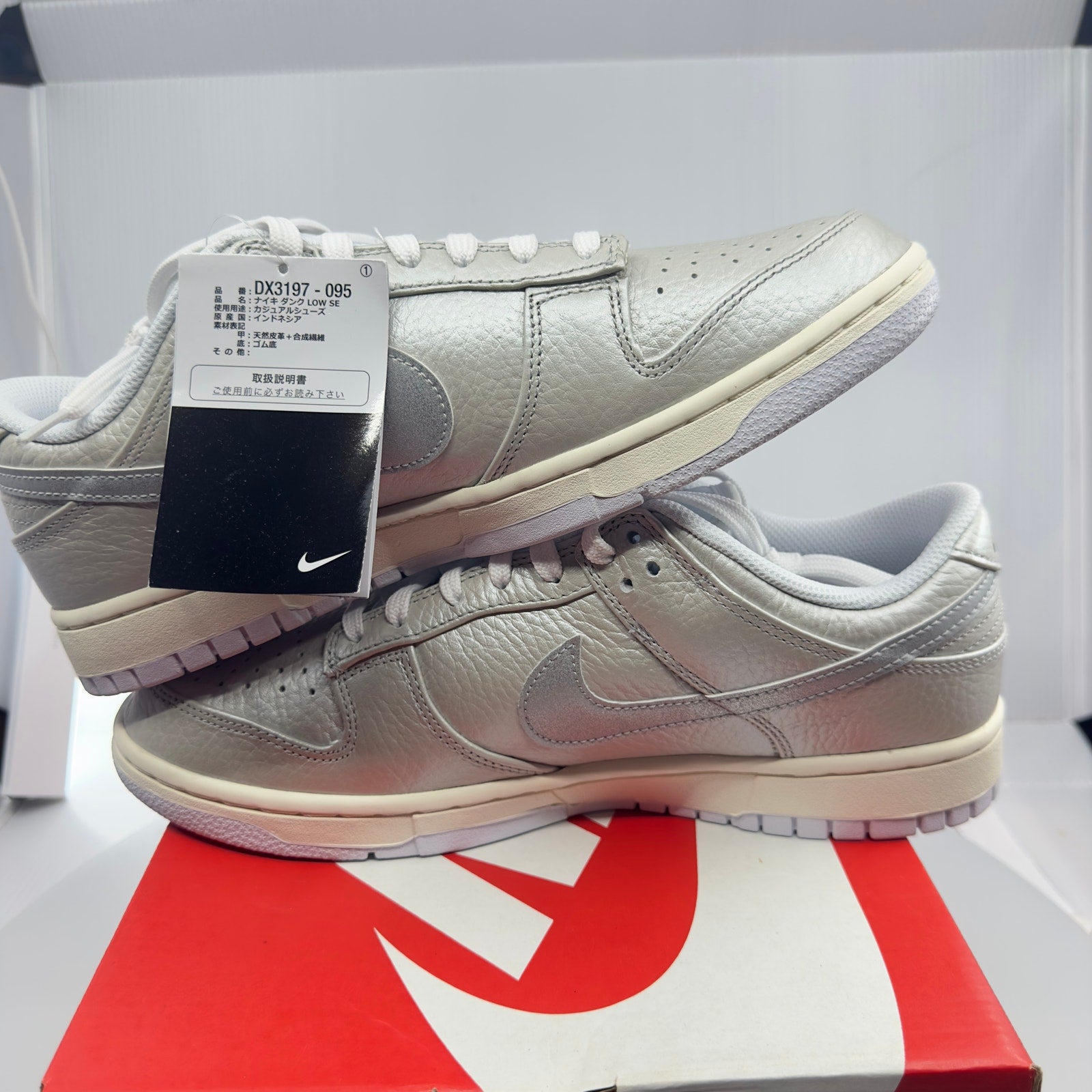 Nike Mens Dunk Low SE Sneakers Low Top Lace Up Gray/Silver Size 9.5 DX3197-095
