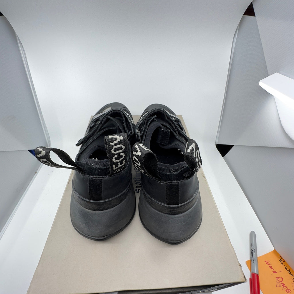 Palm Angels Mens Recovery Touch Strap Low Sneaker Shoes Black White Size EU 44