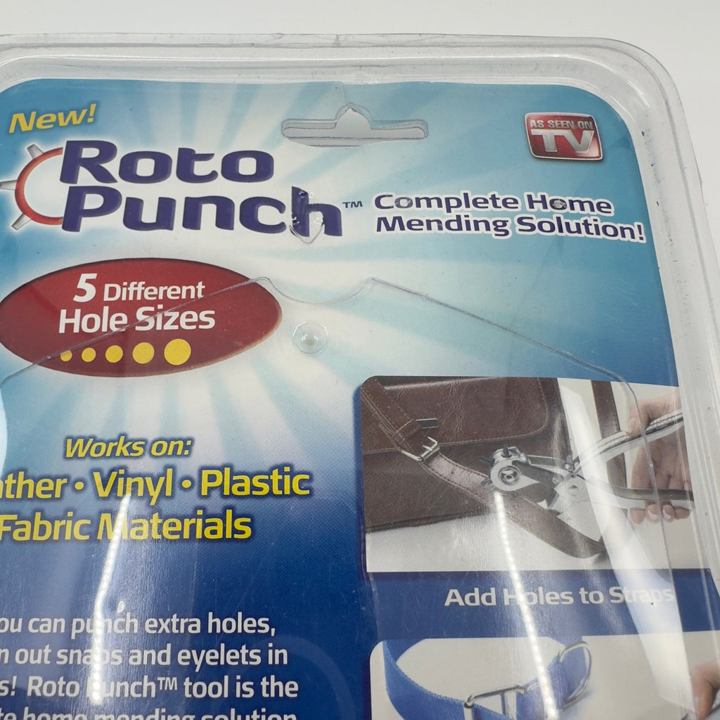 ROTO PUNCH Complete Home Mending Solution 5 Different Hole Sizes 75 Eyelets