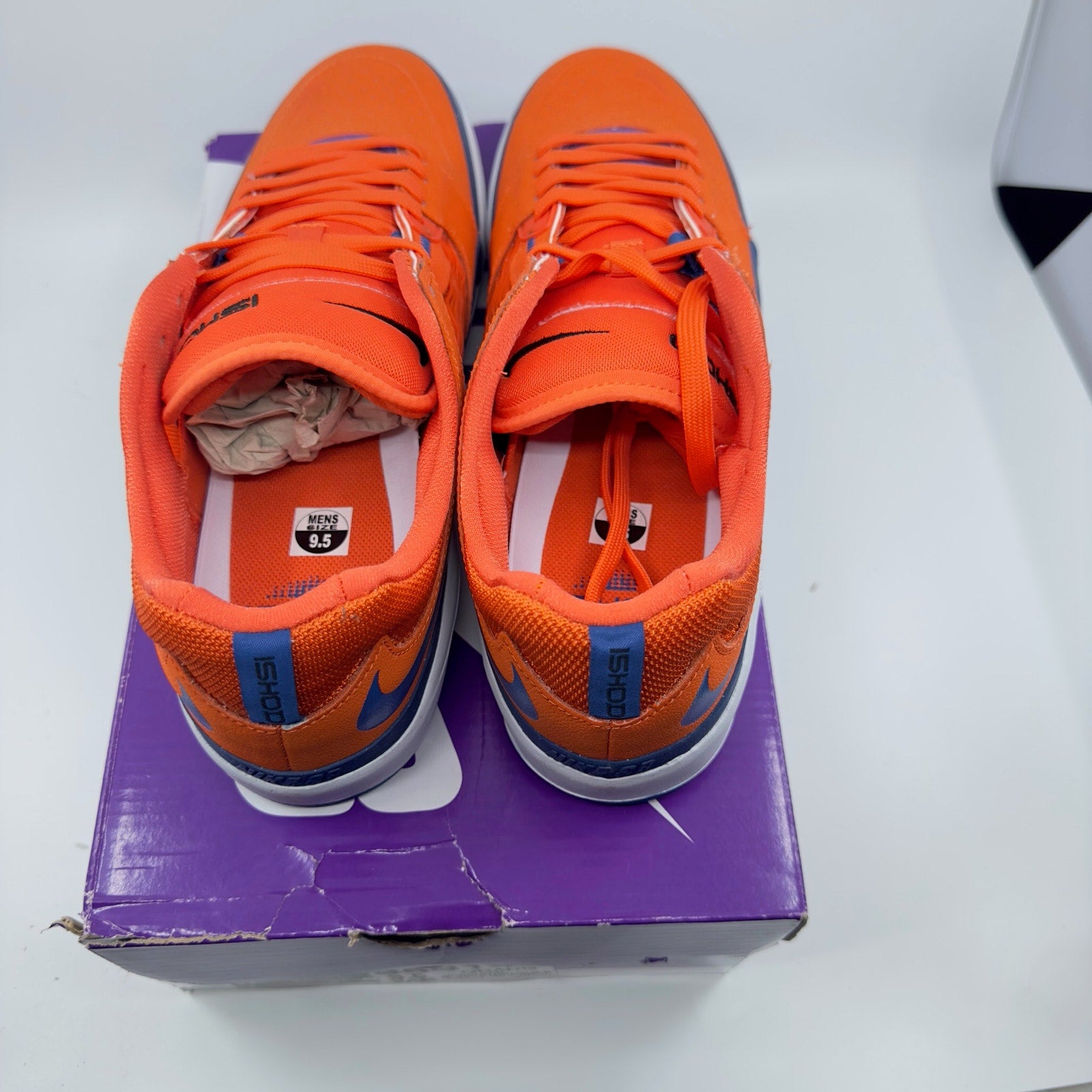 Nike SB Ishod PRM Wair Skate Shoes Low Top Orange/Blue Size 9.5 DZ5648 800