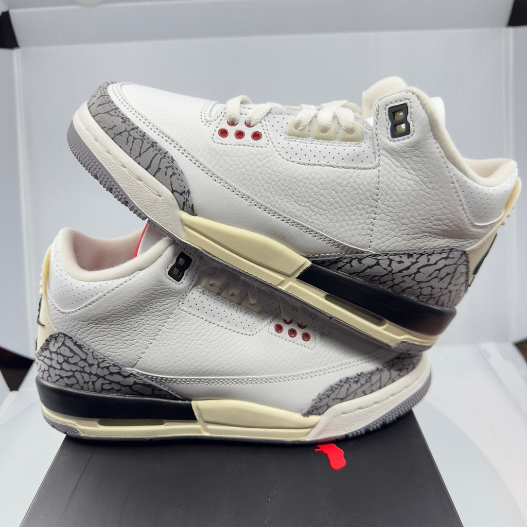 Jordan Kids Air Jordan 3 Retro (GS) Sneakers White Red 6Y DM0967-100