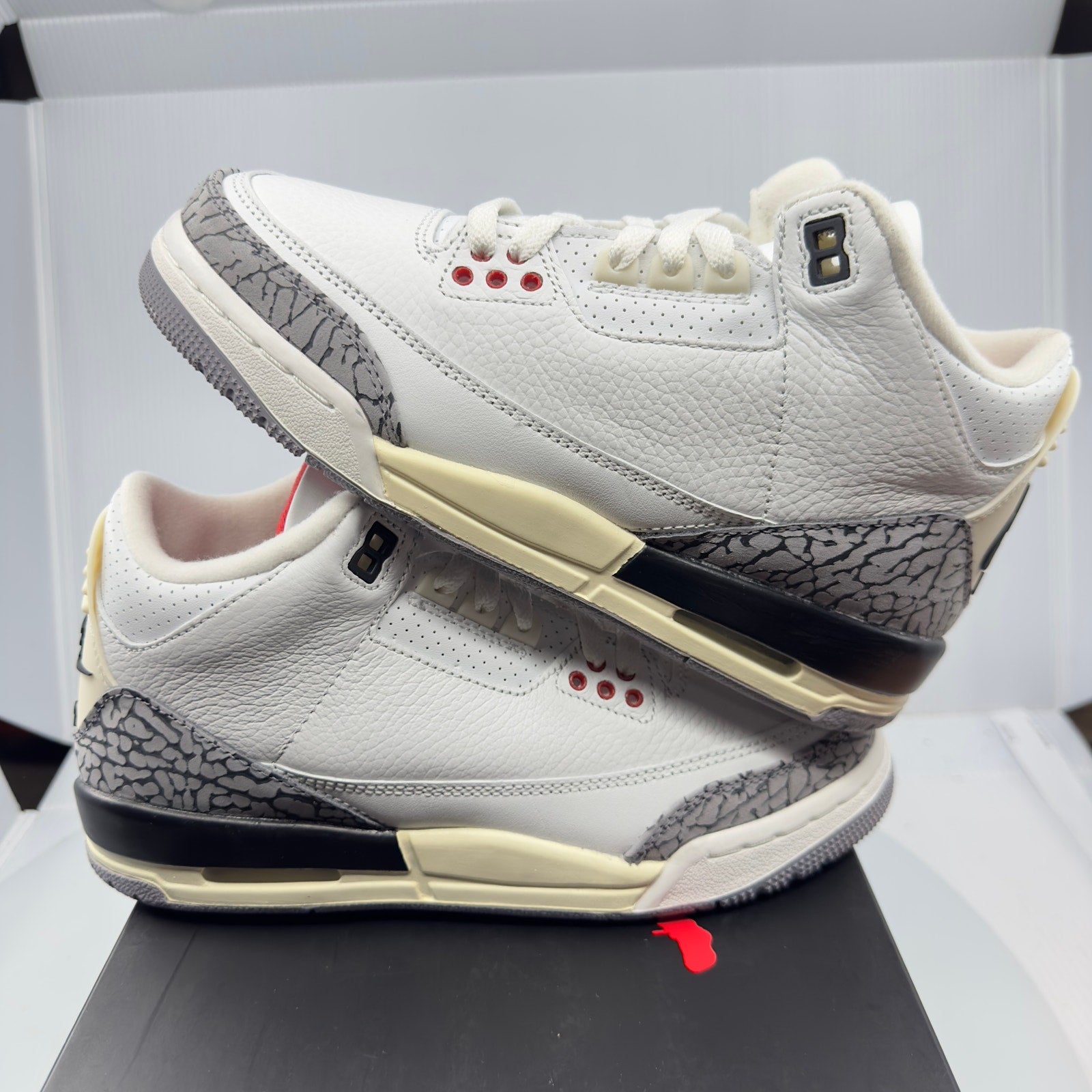 Jordan Kids Air Jordan 3 Retro (GS) Sneakers White Red 6Y DM0967-100