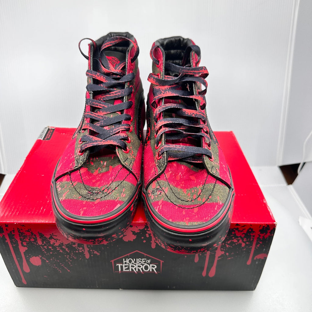 Vans Unisex Sneakers House of Terror x SK8-HI The Nightmare on Elm Street Red 90
