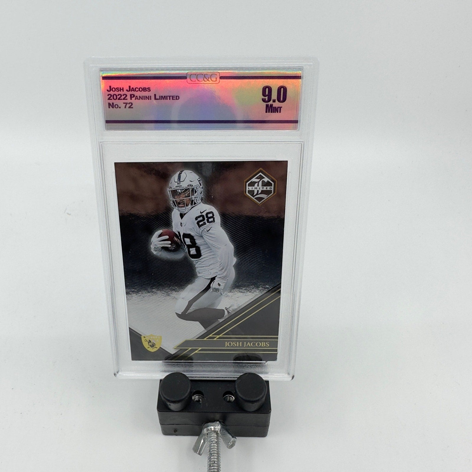 2022 Panini Limited Football #72 Josh Jacobs - Las Vegas Raiders Graded MINT 9.0
