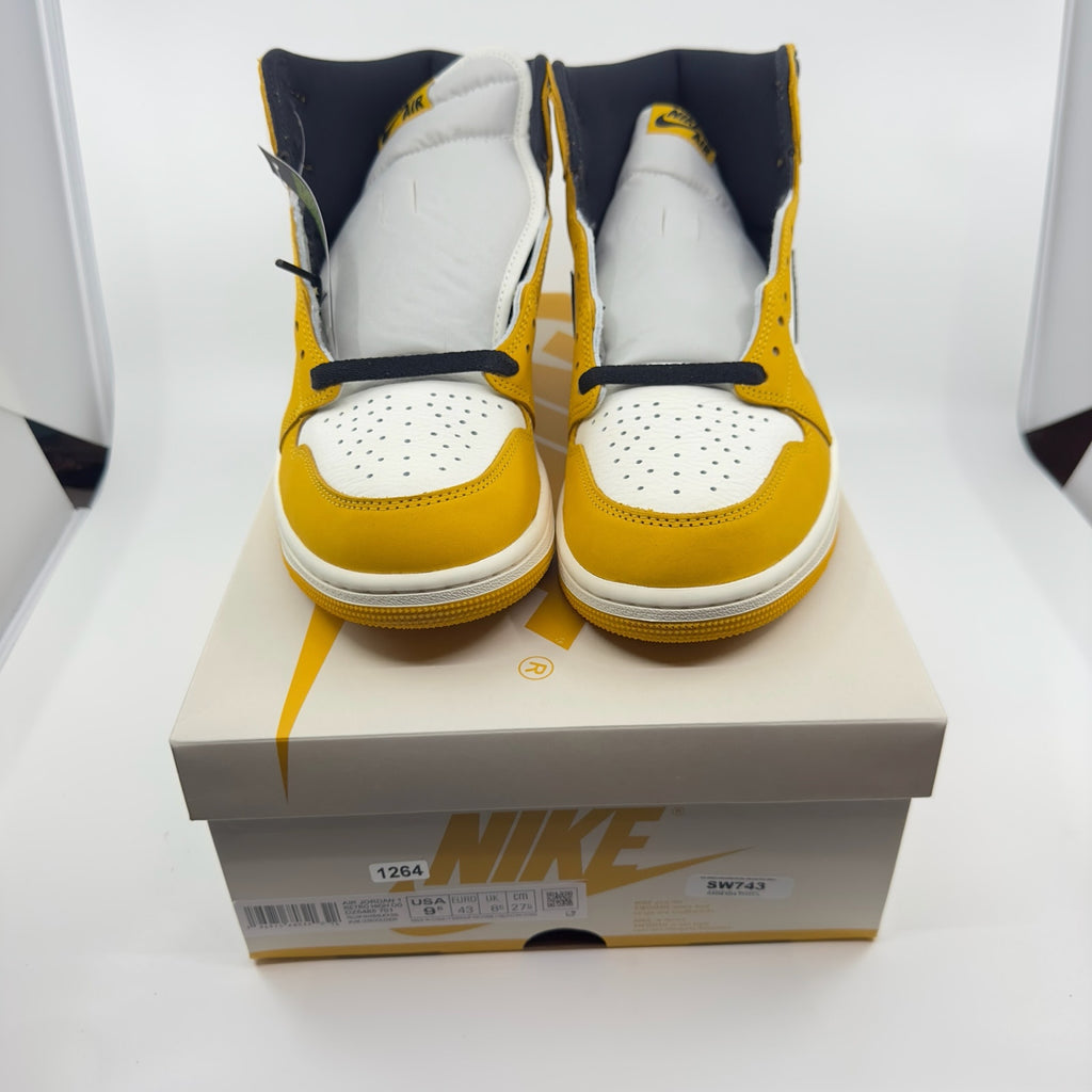 Nike Mens Air Jordan 1 Retro High OG Sneakers DZ5485 701 Yellow Ochre Size 9.5