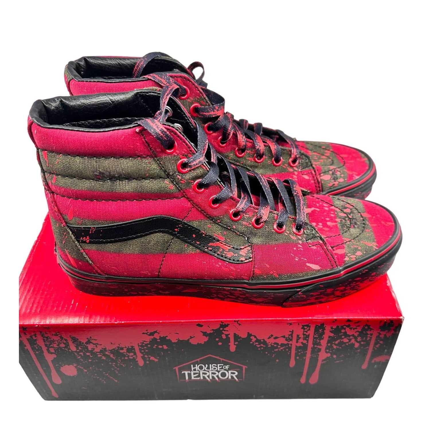 Vans Unisex Sneakers House of Terror x SK8-HI The Nightmare on Elm Street Red 90