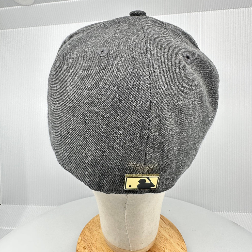 New Era Men's Fitted Hat 59Fifty Colorado Rockies MLB Flat Bill Gray Gold 7 3/8