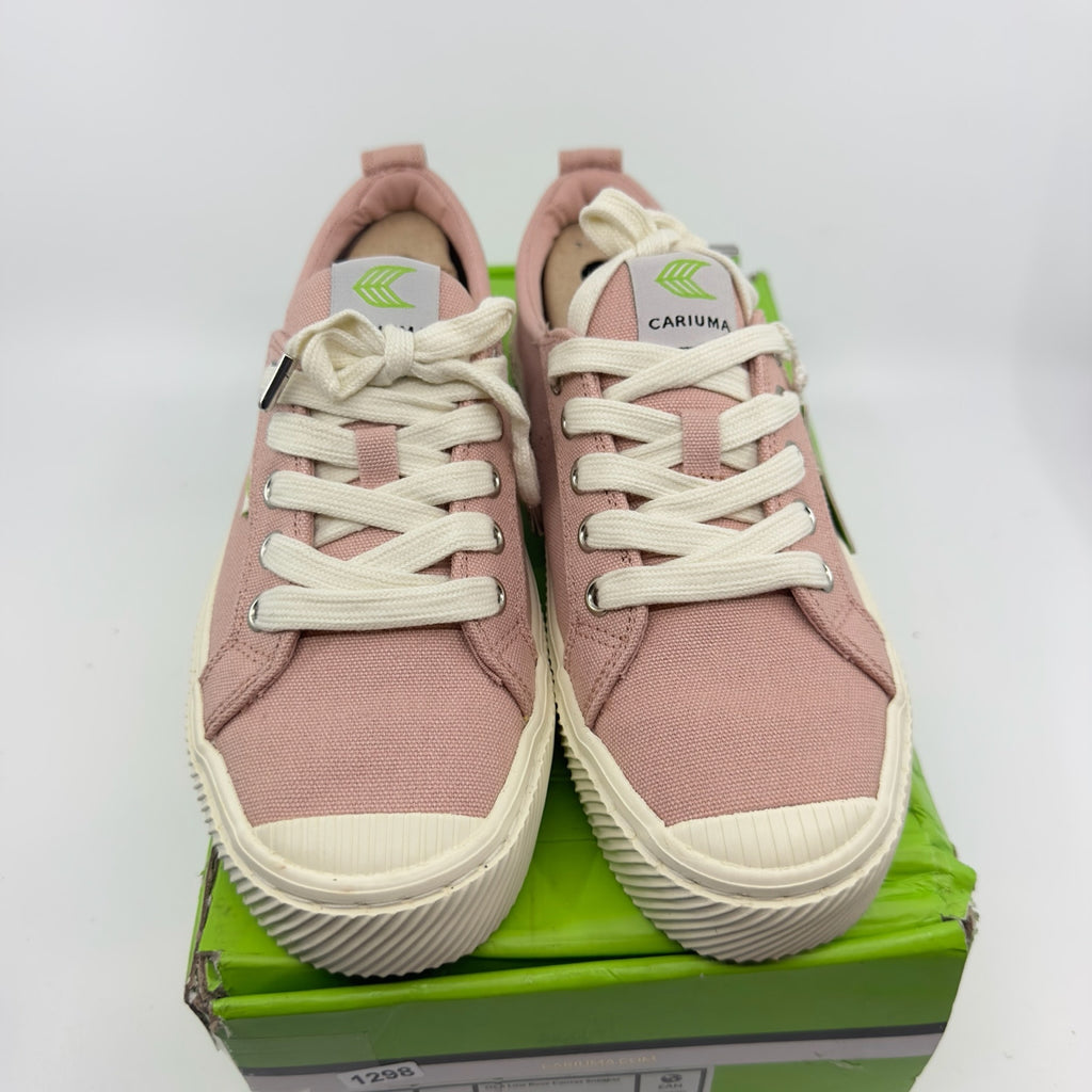 Cariuma Unisex Oca Low Canvas Sneaker Casual Shoes Lace-Up Rose Pink Size 5/6.5