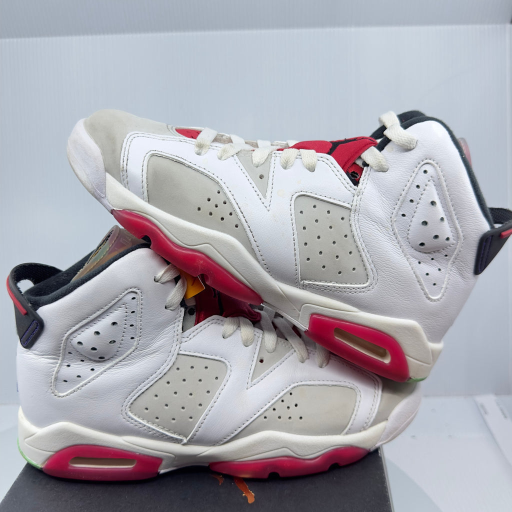Nike Air Jordan 6 Retro ‘Hare’ Shoes  384665 062 White University Red Size 4.5Y