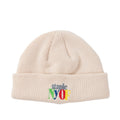 Staple Mens Cuffed Pigeon NYOF Label Beanie Winter Hats Cream Size OS 2208X10818