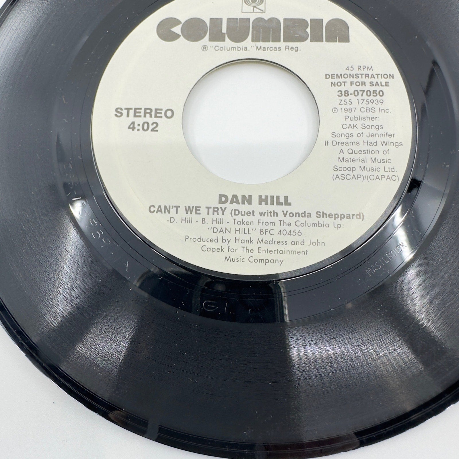 Dan Hill With Vonda Shepard Can't We Try Vinyl Record Album