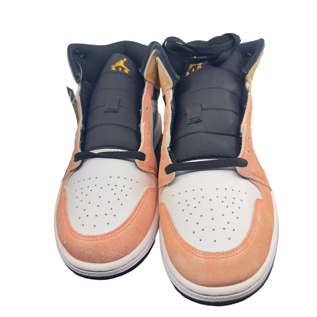 Air Jordan Mens 1 Mid Flight Club Sneaker Pink/ Orange/White Size 9.5 DX4332-800