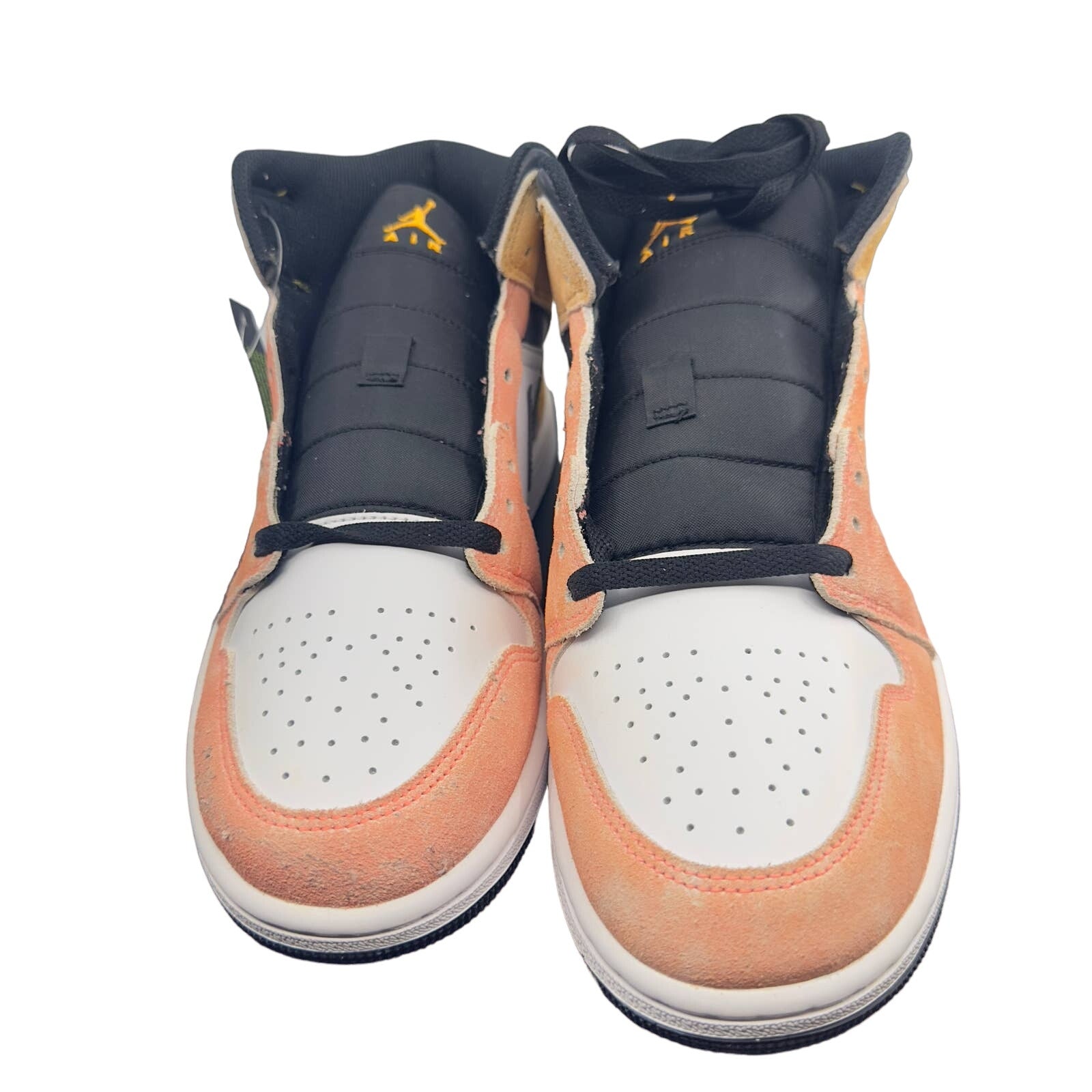 Air Jordan Mens 1 Mid Flight Club Sneaker Pink/ Orange/White Size 9.5 DX4332-800