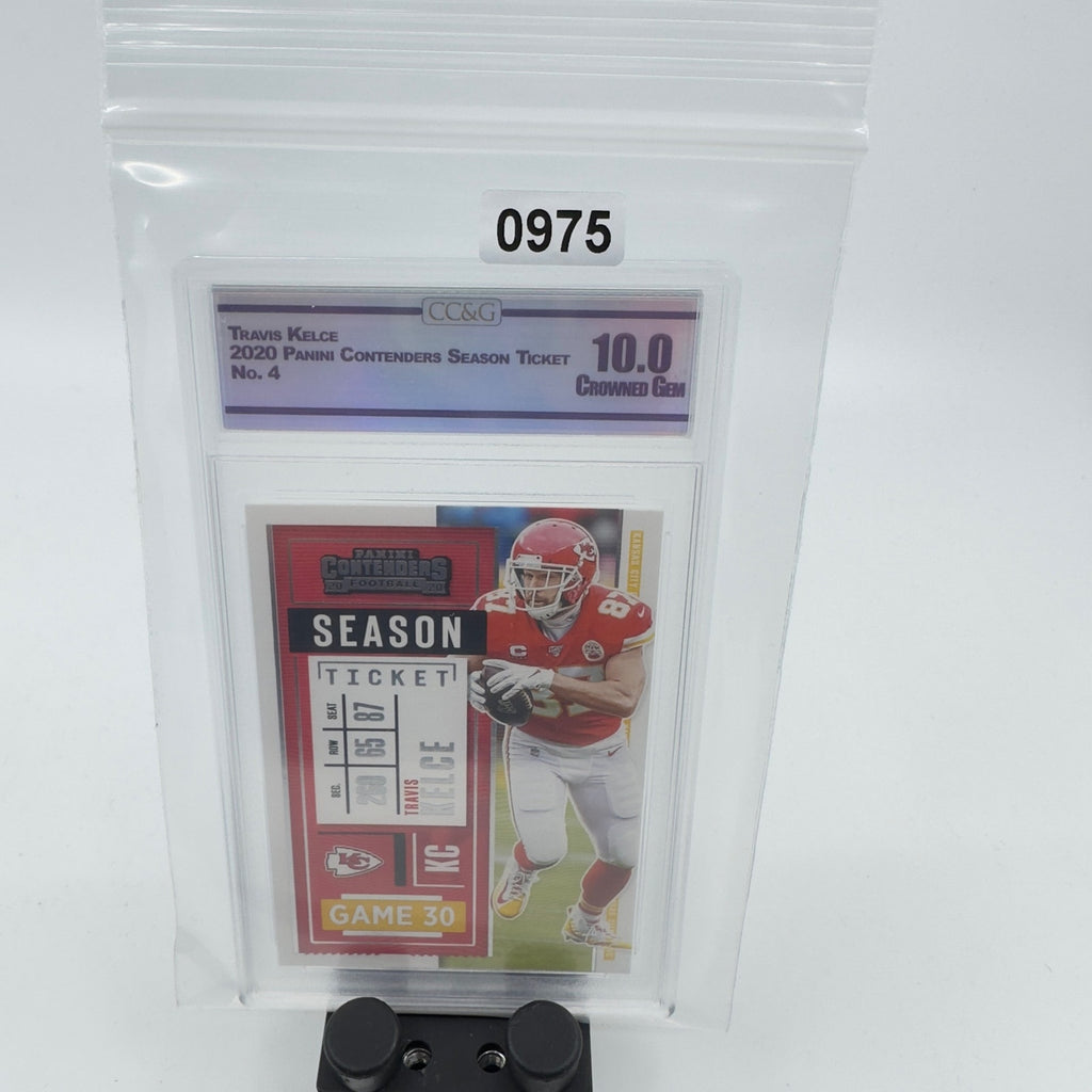2020 Panini Contenders Season Ticket #4 Travis Kelce Kansas City Chiefs MINT 10