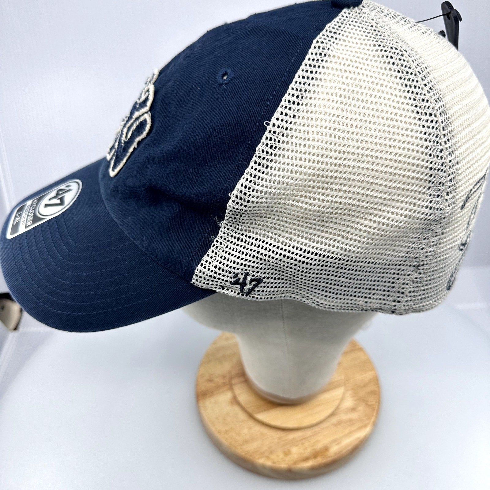 '47 Brand Mens New York Yankees Stamper Mesh Closer Cap Navy Blue Size Large-XL