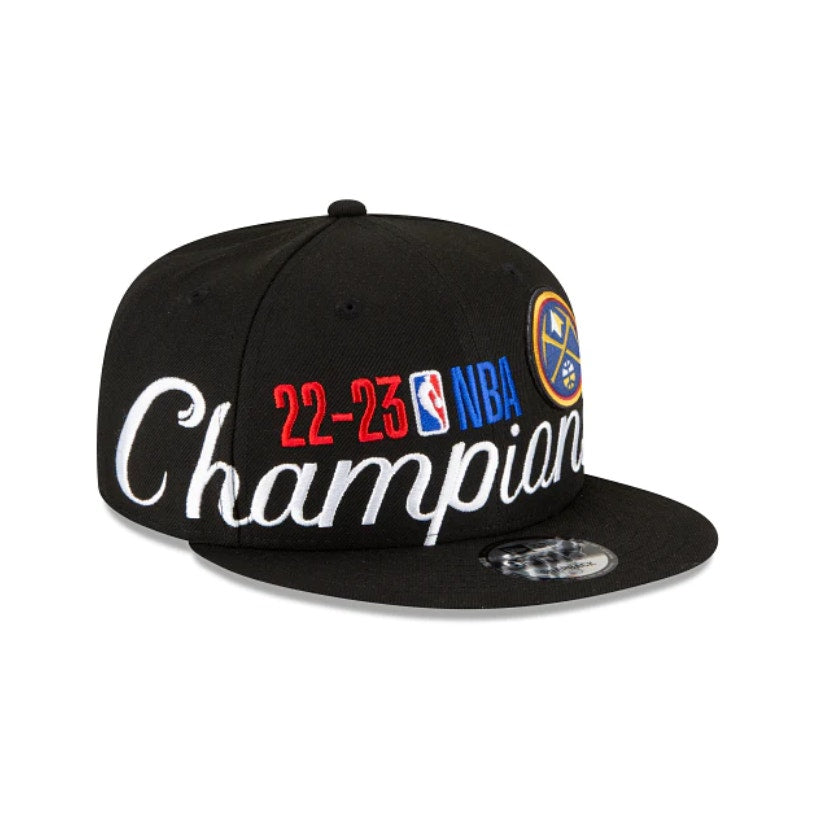 New Era Mens Cap Denver Nuggets 2023 NBA Champs Series Edition Locker Black OS