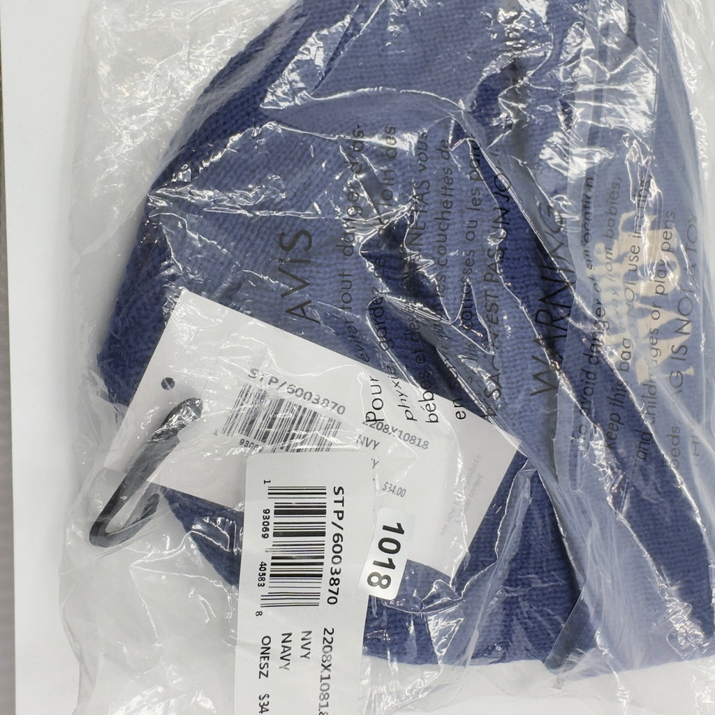 Staple Mens Cuffed Pigeon NYOF Label Beanie Winter Hats Blue Size OS 2208X10818