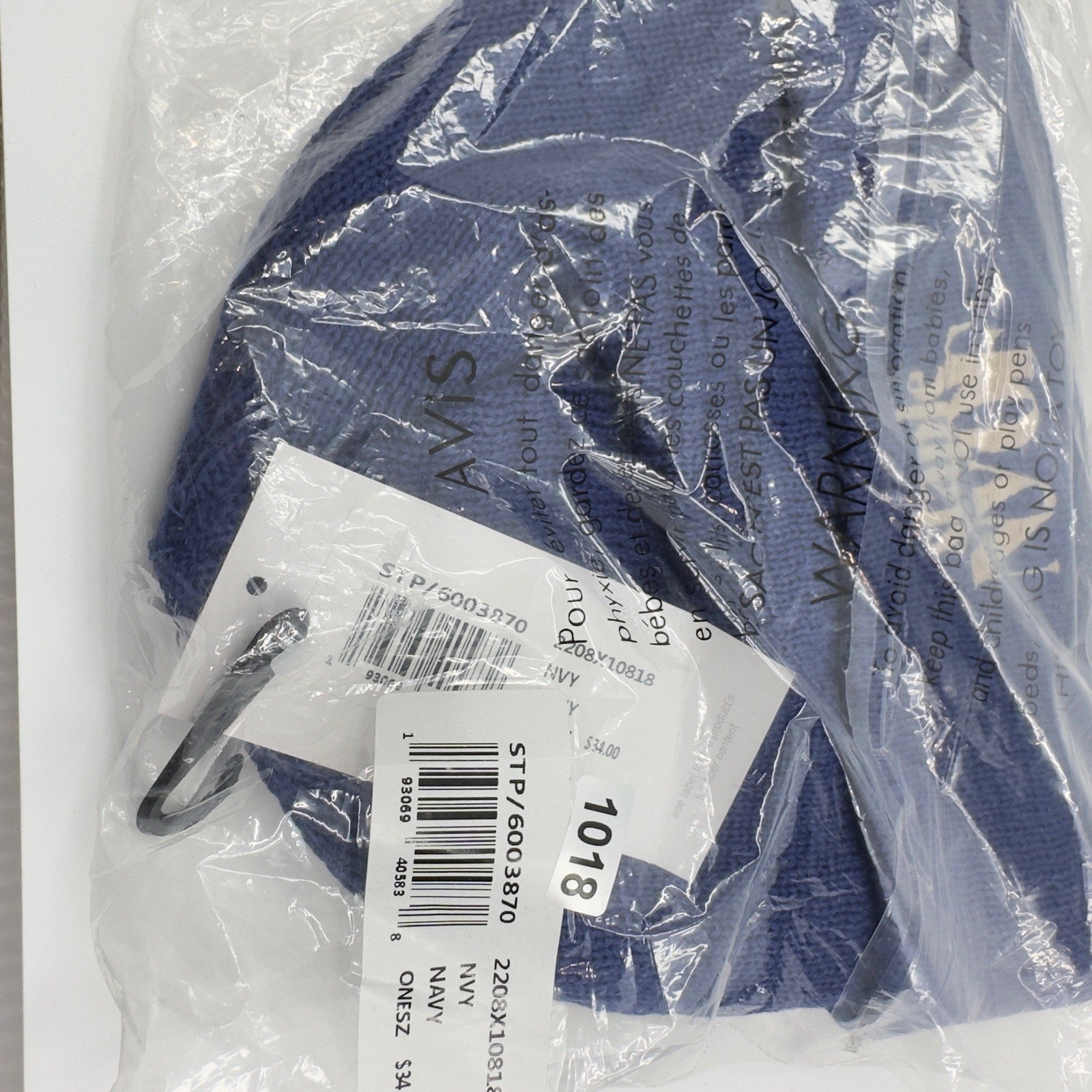 Staple Mens Cuffed Pigeon NYOF Label Beanie Winter Hats Blue Size OS 2208X10818