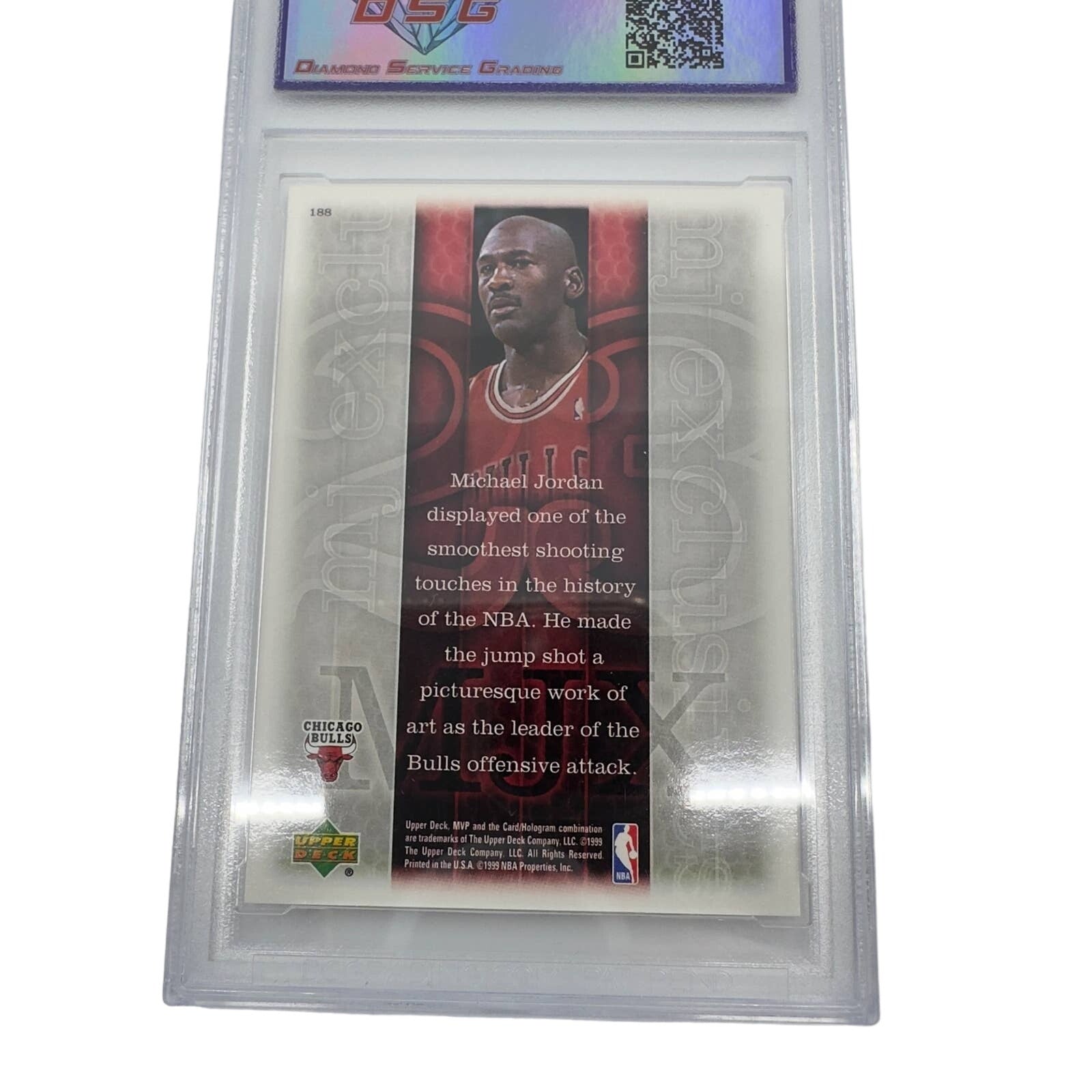1999-00 Upper Deck MVP #188 MJ Exclusives Michael Jordan Chicago Bulls - Graded