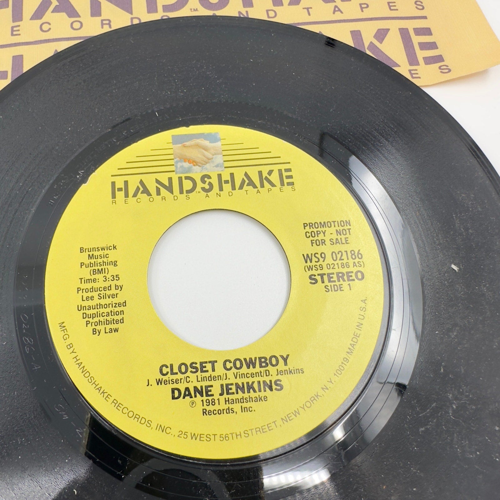 Dane Jenkins - Closet Cowboy Vinyl Record Album LP