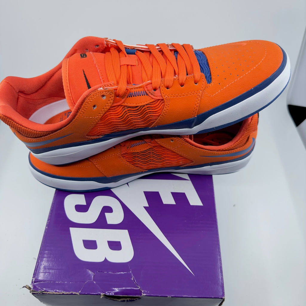 Nike SB Ishod PRM Wair Skate Shoes Low Top Orange/Blue Size 9.5 DZ5648 800