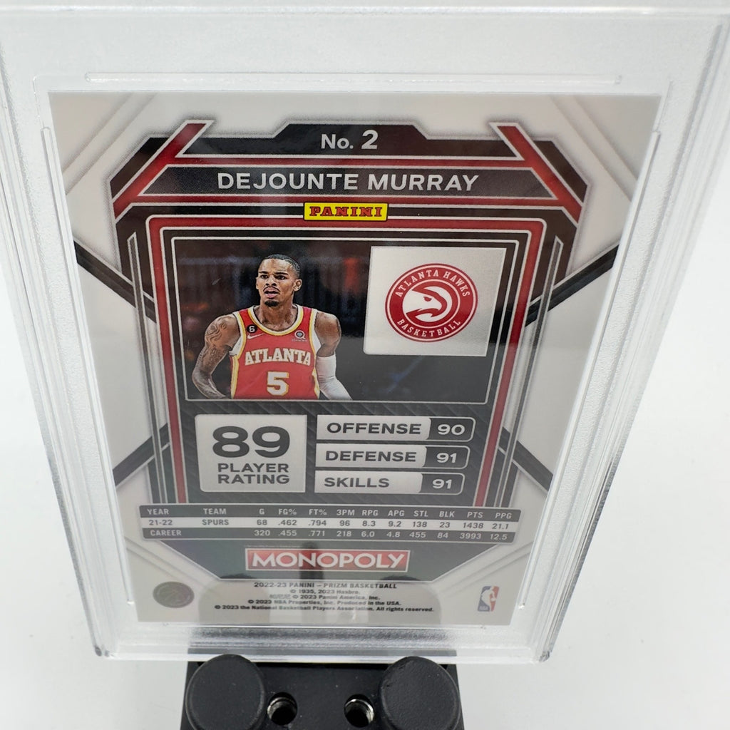 2022-23 Panini Prizm Basketball Monopoly #2 Dejounte Murray Atlanta Hawks Graded