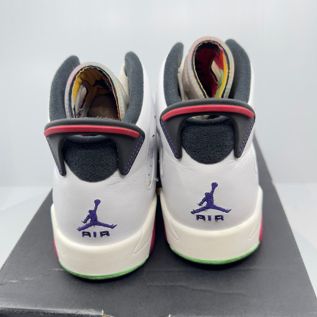 Nike Air Jordan 6 Retro ‘Hare’ Shoes  384665 062 White University Red Size 4.5Y