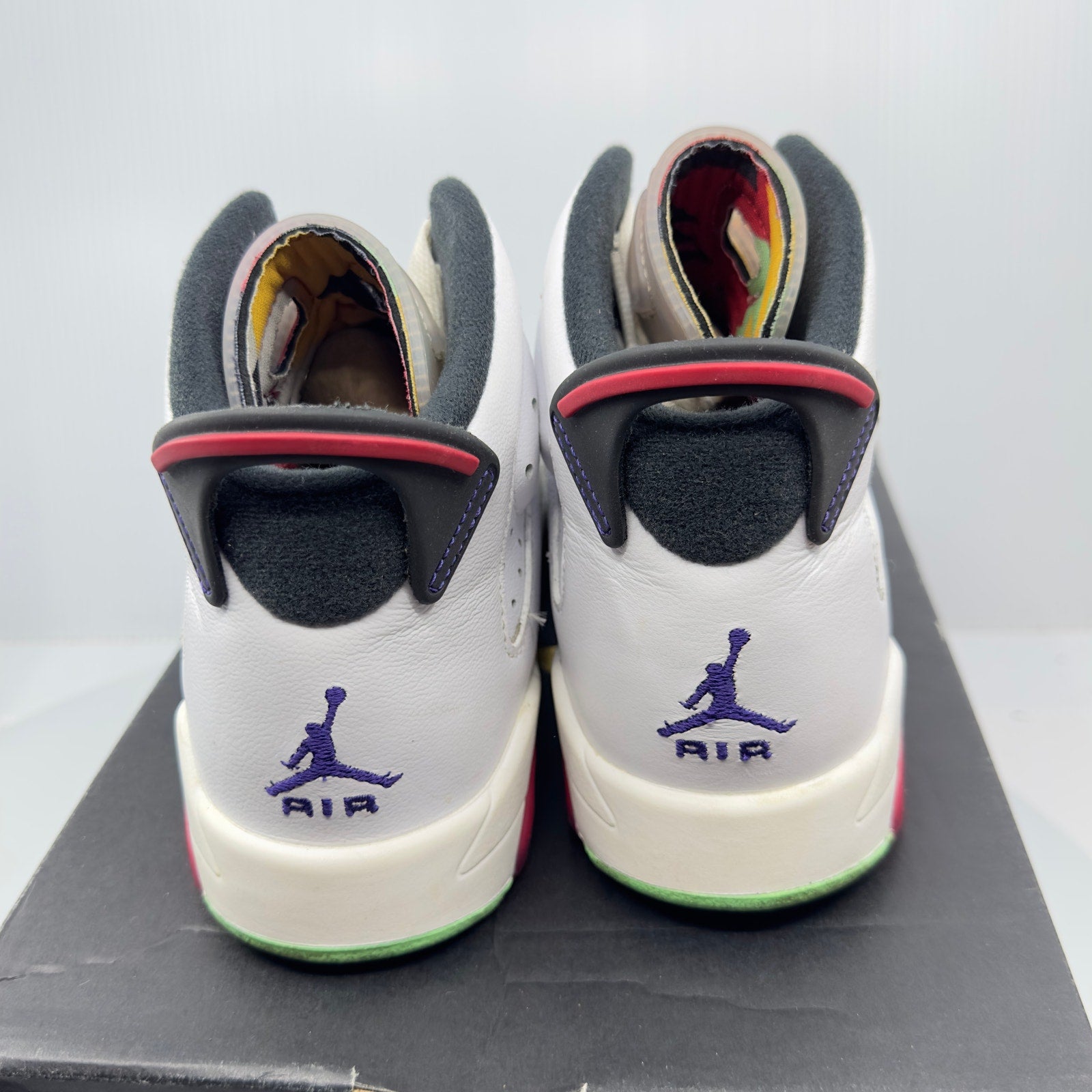 Nike Air Jordan 6 Retro ‘Hare’ Shoes  384665 062 White University Red Size 4.5Y