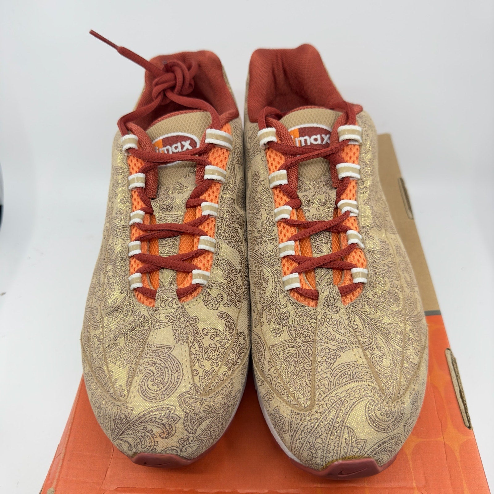 Nike Womens Air Max 95 Zen Dancing Machine Sneaker Shoes Brown Paisley Size 11.5