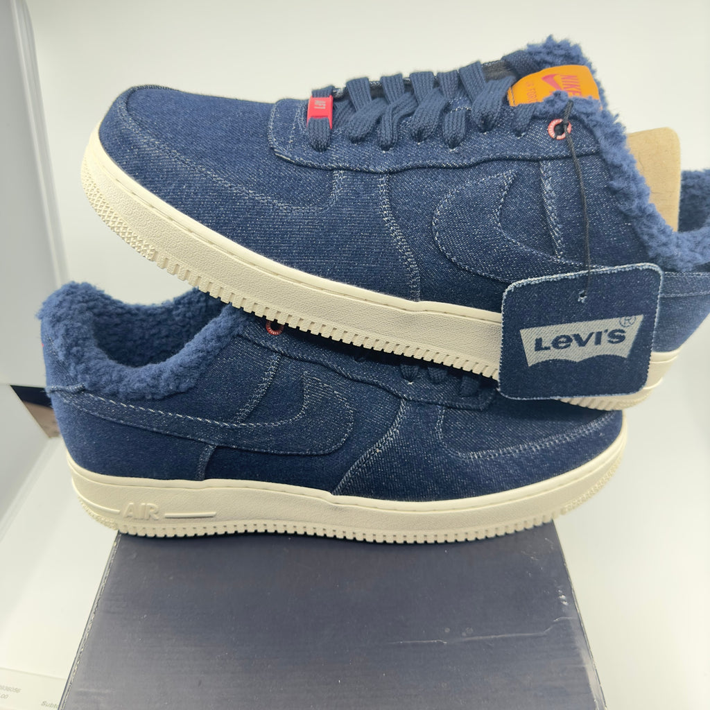 RARE! Nike Air Force 1 Low Levi's Denim Sherpa Sneakers CV0670-001 Size 11