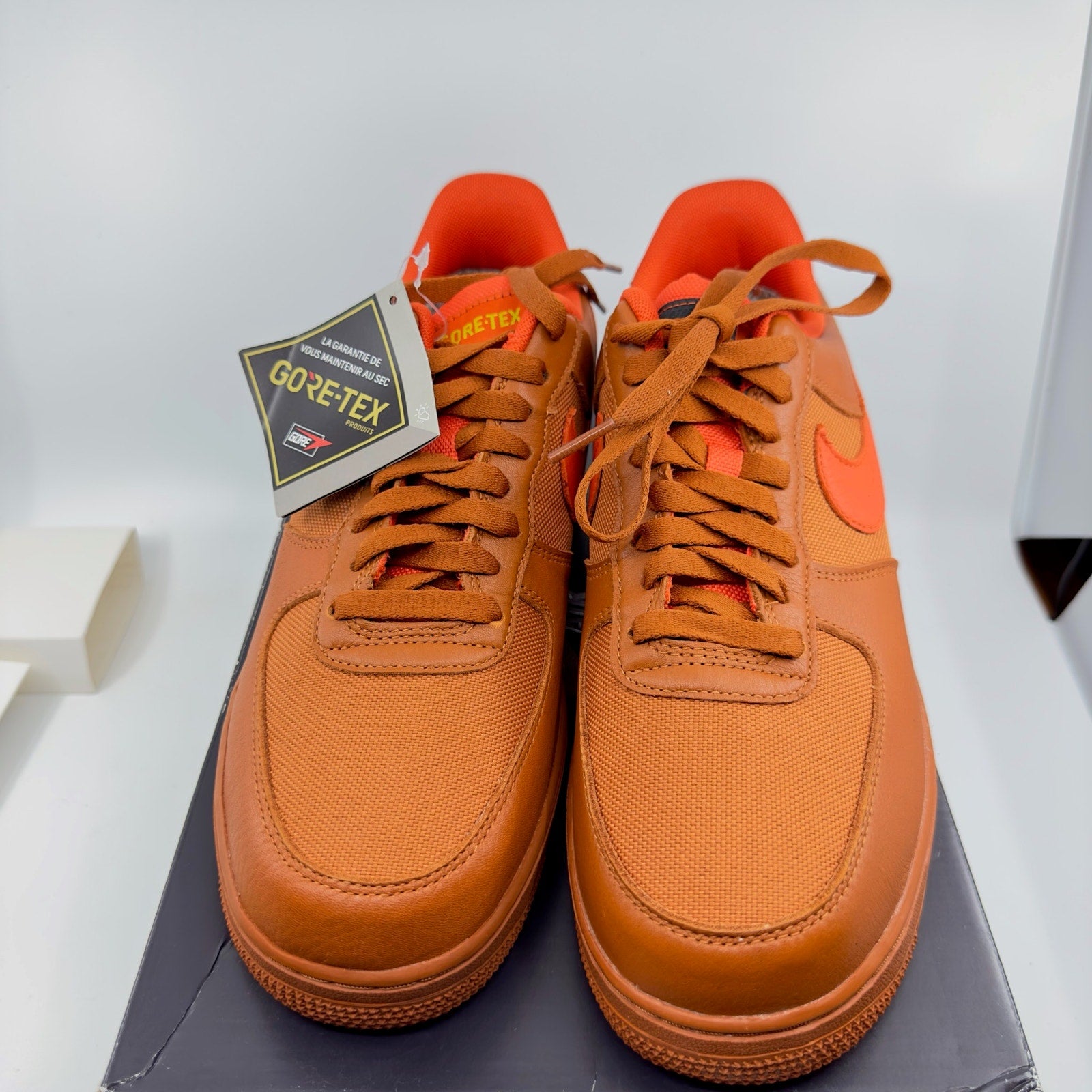 Nike Air Force 1 Goretex Sneaker Shoes Desert Team Orange Size 9.5