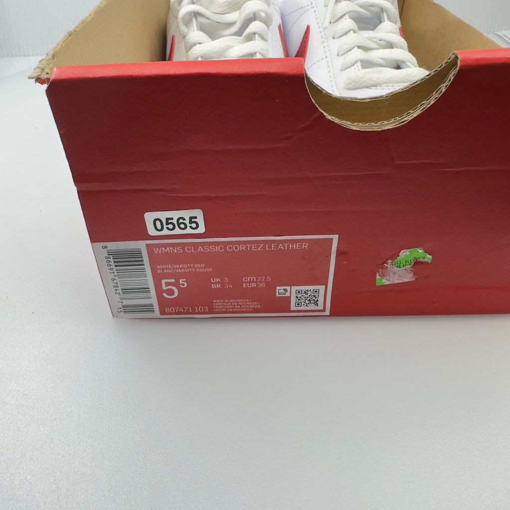 Nike Womens Shoes Cortez Classic Low Leather Athletic Sneakers White Size 5.5