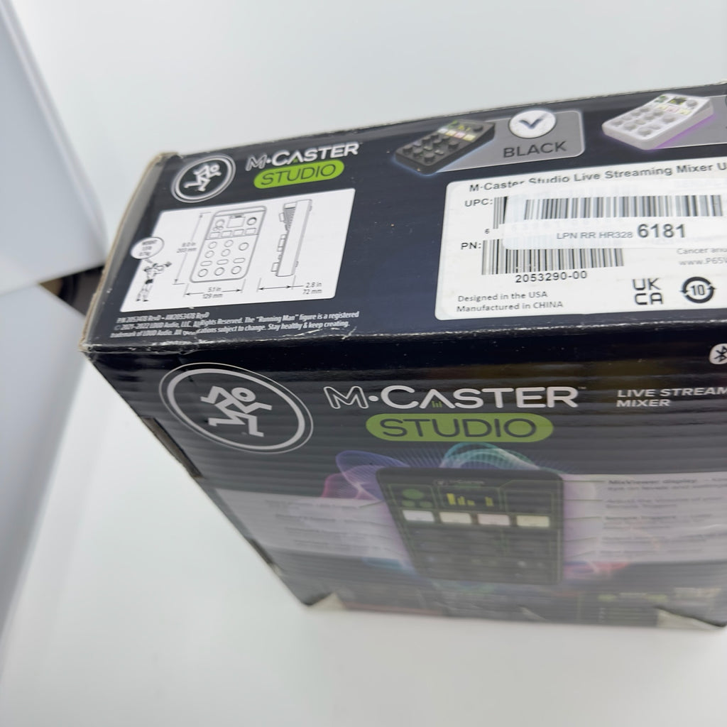 Mackie M-Caster Studio Desktop Live Streaming Mixer Bluetooth/USB Connect Black