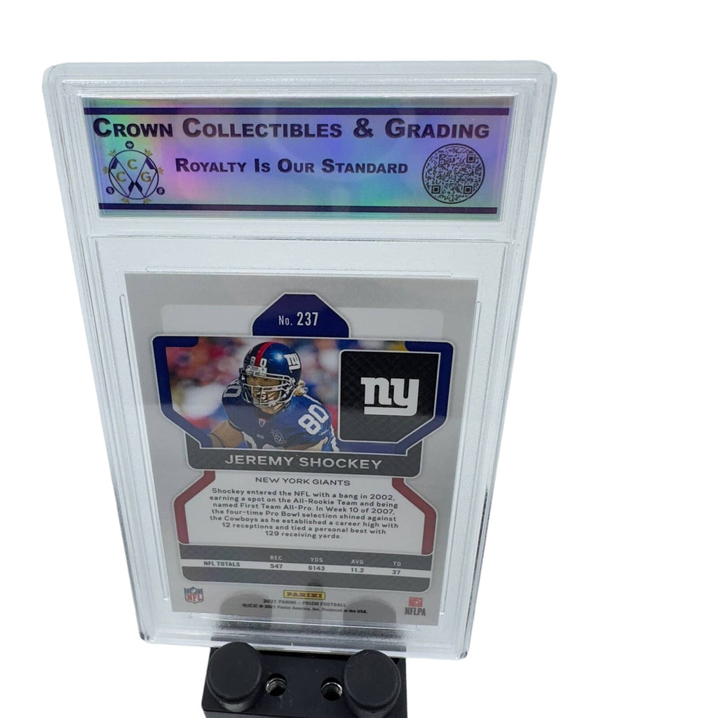 2021 Panini Prizm Football #237 - Jeremy Shockey - New York Giants 3 - Graded 9