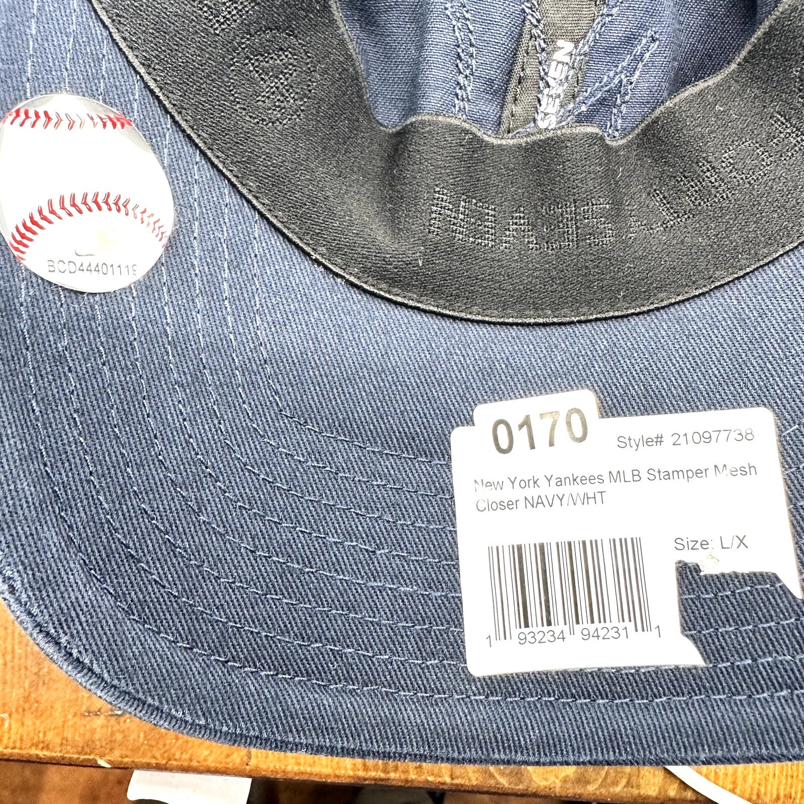'47 Brand Mens New York Yankees Stamper Mesh Closer Cap Navy Blue Size Large-XL